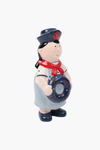 Ceramic Sailor Statue, 7x16cm