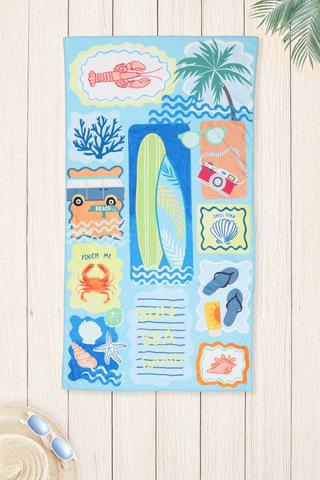 Surfs Up Microfibre Beach Towel, 70x130cm