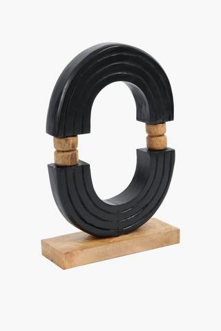 Two Tone Abstract Statue, 29x44cm