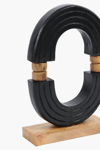 Two Tone Abstract Statue, 29x44cm