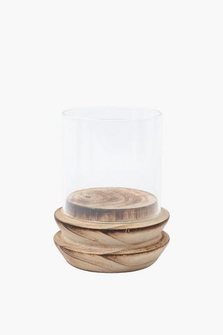 Stacked Raw Wood Hurricane, 12x14cm