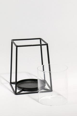 Metal Prism Candle Holder, 12x15cm