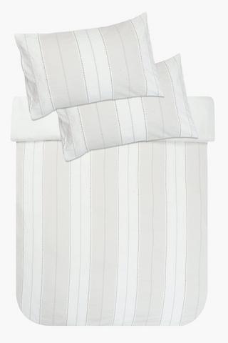 Seersucker Dobby Stripe Duvet Cover Set