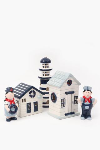 Ceramic Coastal House, 11x21cm