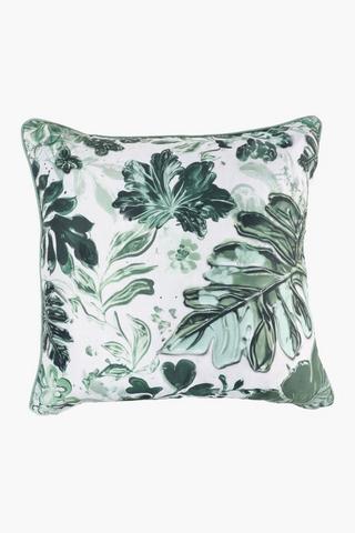 Ultra Violet Piped Comore Botanic Trellis Scatter Cushion, 60x60cm