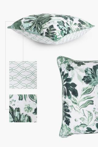 Ultra Violet Piped Comore Botanic Trellis Scatter Cushion, 60x60cm