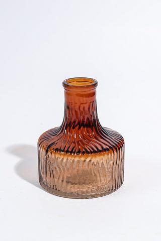 Ombre Wave Glass Vase, 11x13cm