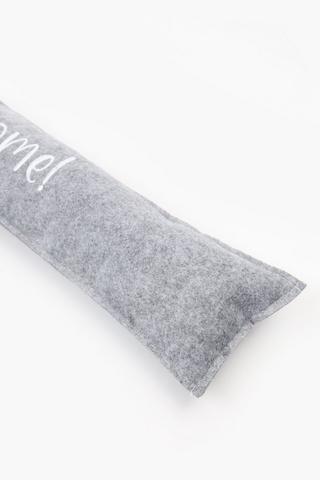 Breeze Blocker Felt Script Doorstop