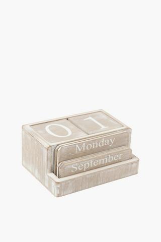 Wooden Desk Calender, 13x9cm