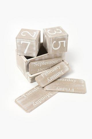 Wooden Desk Calender, 13x9cm