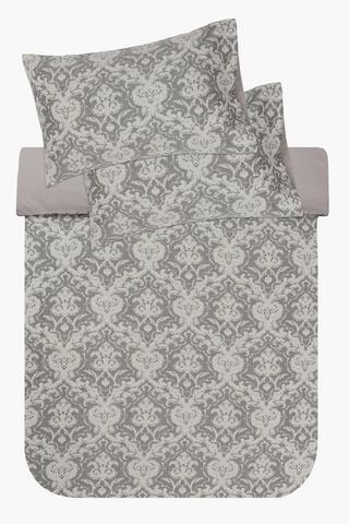 Premium Cotton Jacquard Damask Duvet Cover Set