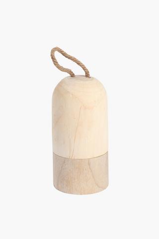 Wooden Dome Door Stop With Rope