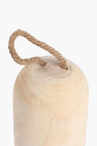 Wooden Dome Door Stop With Rope