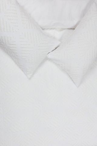 Premium Cotton Textured Geometric Duvet Cover Set