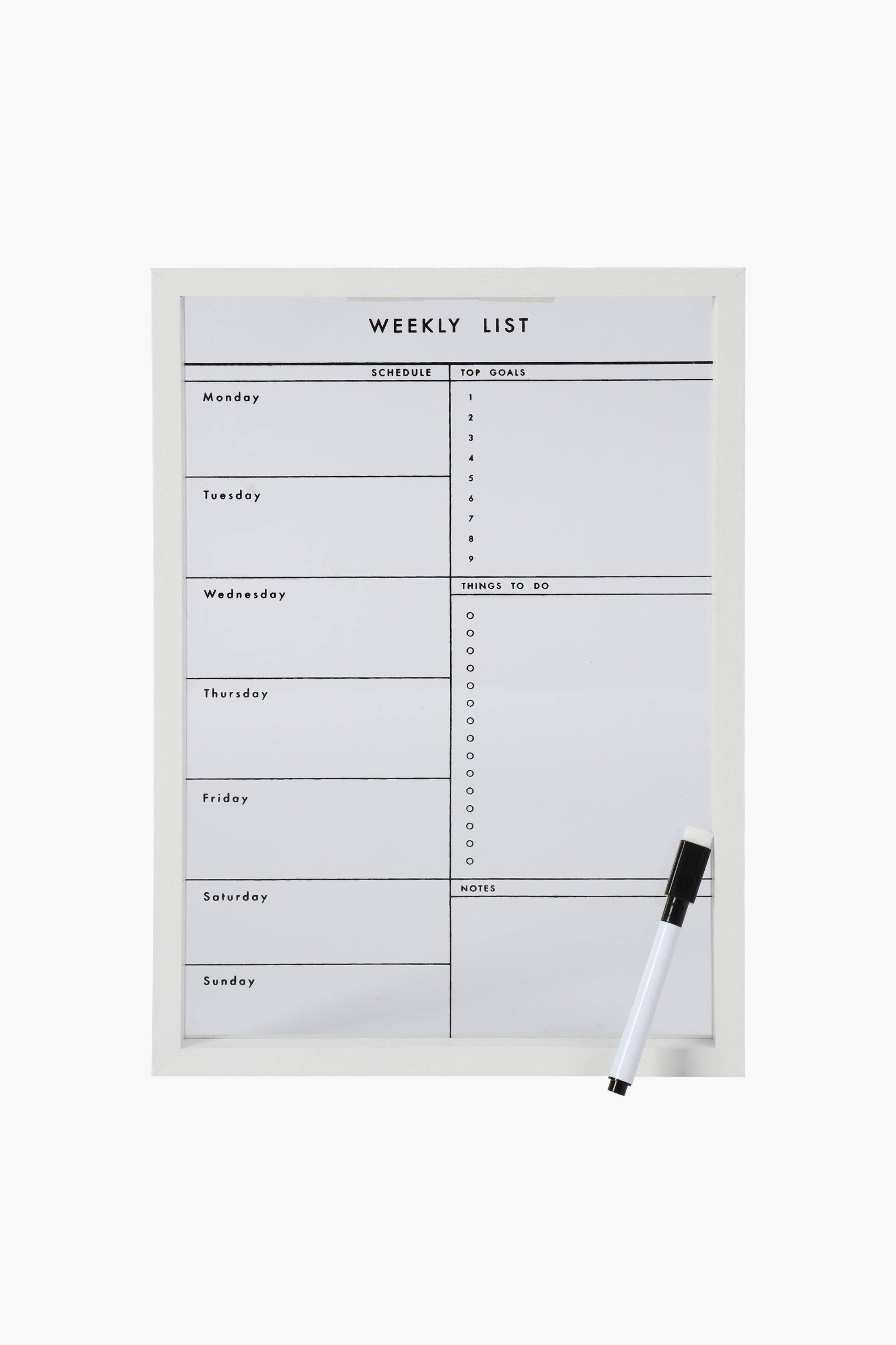 Weekly Planner Acrylic Board