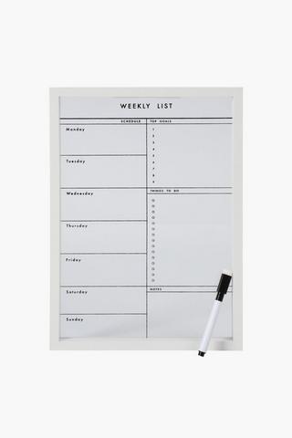 Weekly Planner Acrylic Board