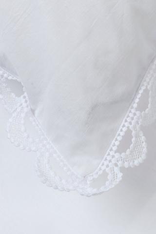 2 Pack Premium Cotton Scallop Lace Standard Pillowcase