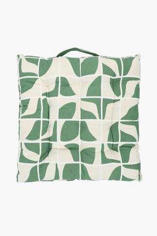 Sumba Geometric Cotton Chairpad, 40x40cm