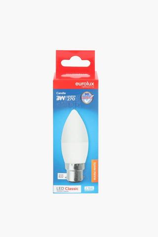 Eurolux 3w Led Candle Bulb, B22
