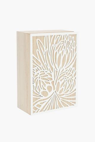 Protea Lazer Cut Box, 16x27cm
