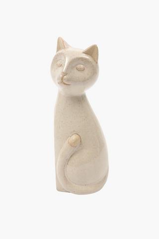 Ceramic Cat Statue, 9x23cm