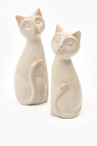 Ceramic Cat Statue, 9x23cm