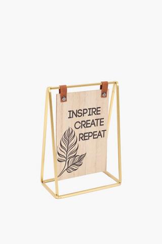 Framed Inspire Sign, 13x18cm