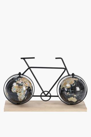 Globe Bicycle On Stand, 26x16cm