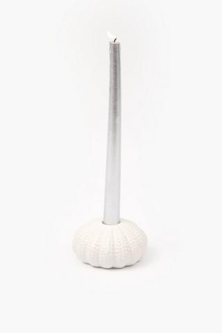 Ceramic Shell Dinner Candle Holder, 9x5cm