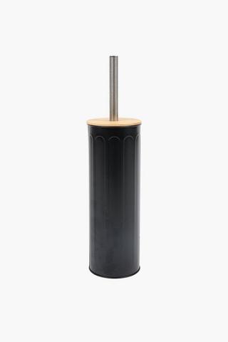 Textured Bamboo Toilet Brush Set