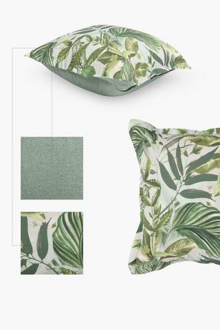 Printed Java Leaf Scatter Cushion, 55x55cm