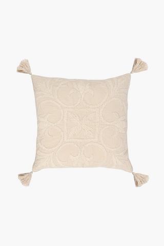 Premium Embroidered Martinique Feather Filled Scatter Cushion, 60x60cm