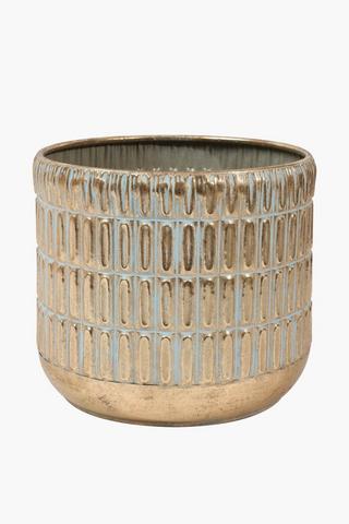 Boston Metal Planter, 32x30cm