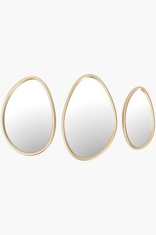 3 Pack Irregular Mirrors