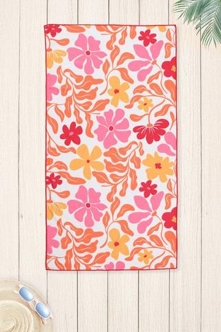 Madura Floral Microfibre Beach Towel, 70x130cm