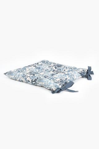 Printed Andros Cotton Chairpad, 50x50cm