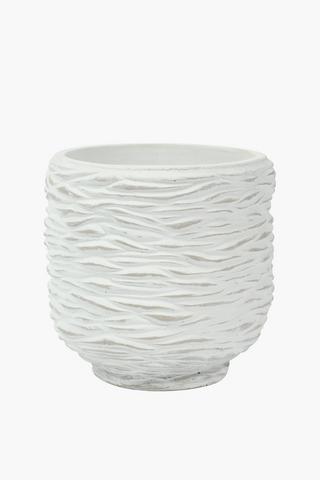 Textured Cement Planter, 18cm