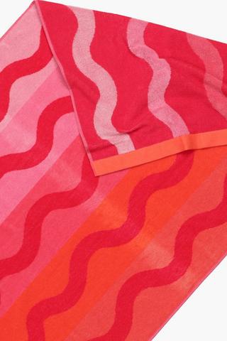 Jacquard Wave Cotton Beach Towel, 85x160cm