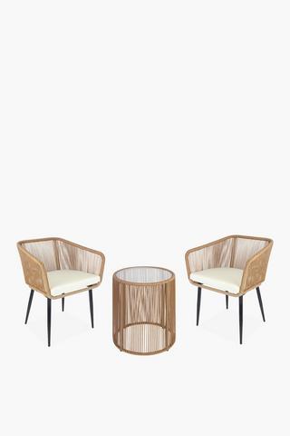 Rattan 3 Piece Patio Set