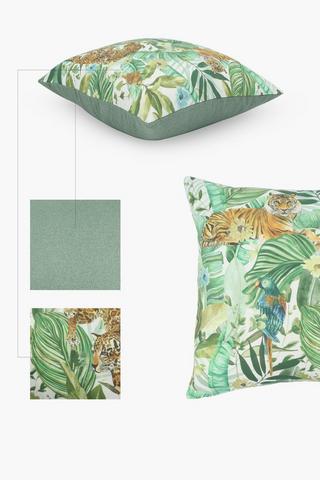 Printed Marajo Bird Botanic Scatter Cushion, 50x50cm