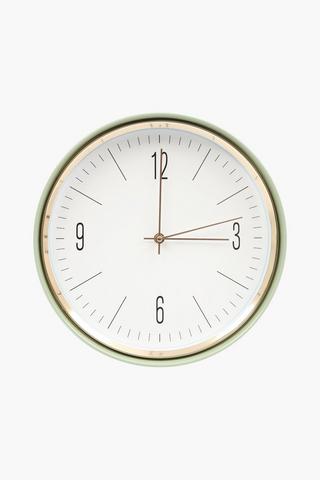 Vintage Metallic Clock, 33cm