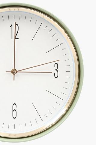 Vintage Metallic Clock, 33cm