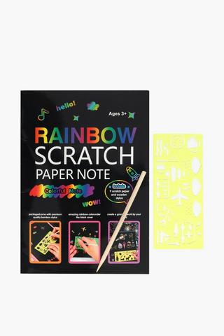 Black Board Rainbow Scratch Book