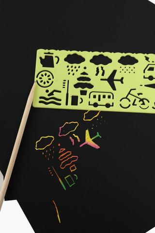 Black Board Rainbow Scratch Book