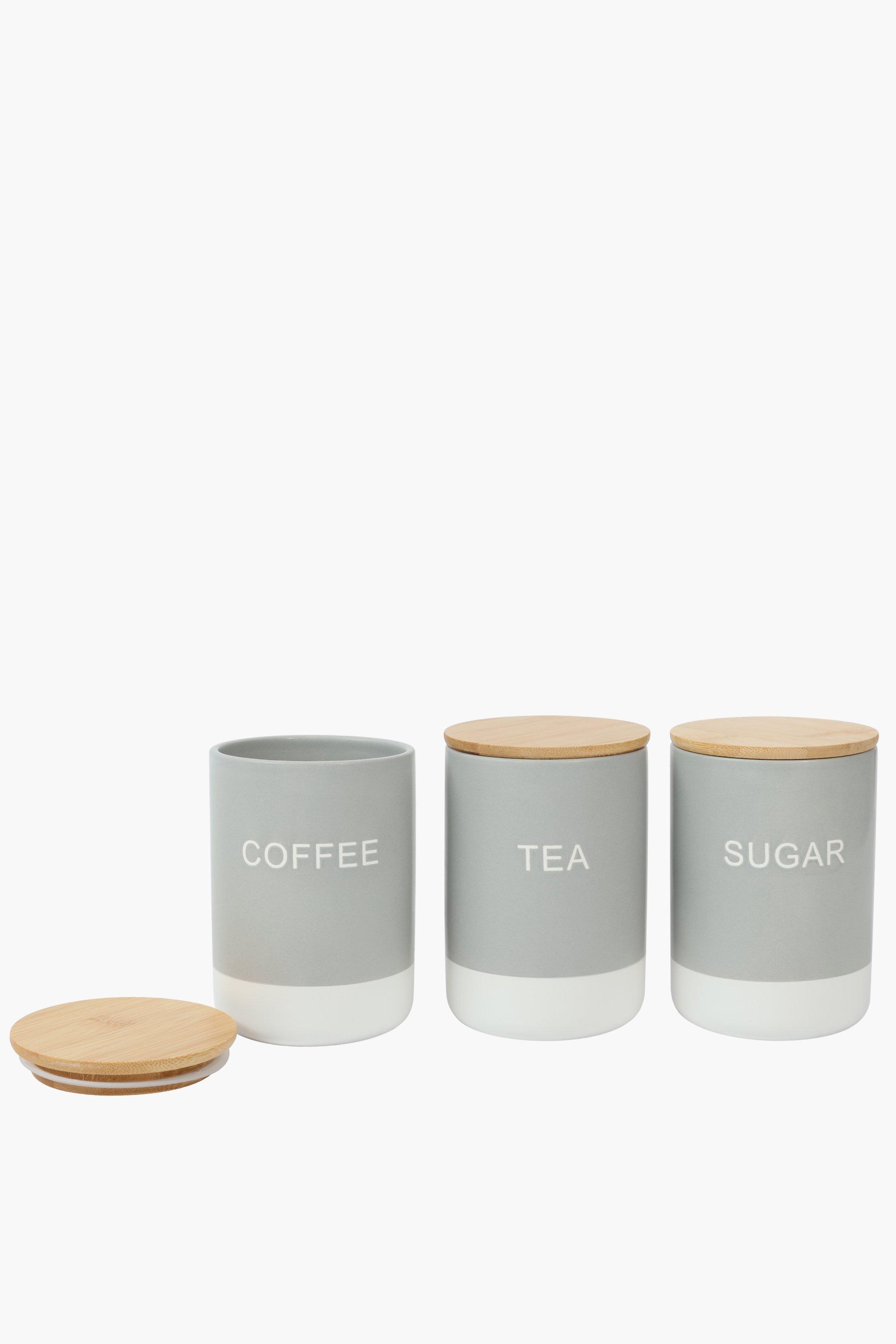 Set Of 3 Ceramic Canisters