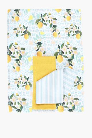3 Pack Lemon Tea Towels