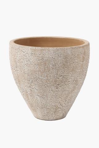 Textured Cement Planter, 25cm