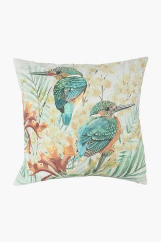 Printed Kingfisher Scatter Cushion, 50x50cm