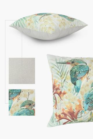 Printed Kingfisher Scatter Cushion, 50x50cm