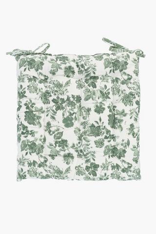 Printed Comore Floral Chairpad, 50x50cm